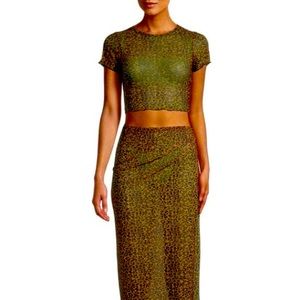 Kendall+Kylie Leopard Print Sheer Swim Cover-Up | Size X-LARGE | style:KKT-20101